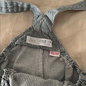 Zara Baby Romper with Gray Stripes